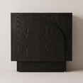 thumbnail image 2 of Dayalane 31" Modern Sideboard Buffet Cabinet with Storage, Arched 2 Doors Entryway Accent Cabinet, Black Wooden Coffee Bar Station Credenza TV Media Console for Living Room, 2 of 9