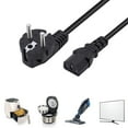 thumbnail image 2 of European Standard Power Cord Europlug With Two Round Pins And Three Pronged May Tail Connector For And Projectors, 2 of 6