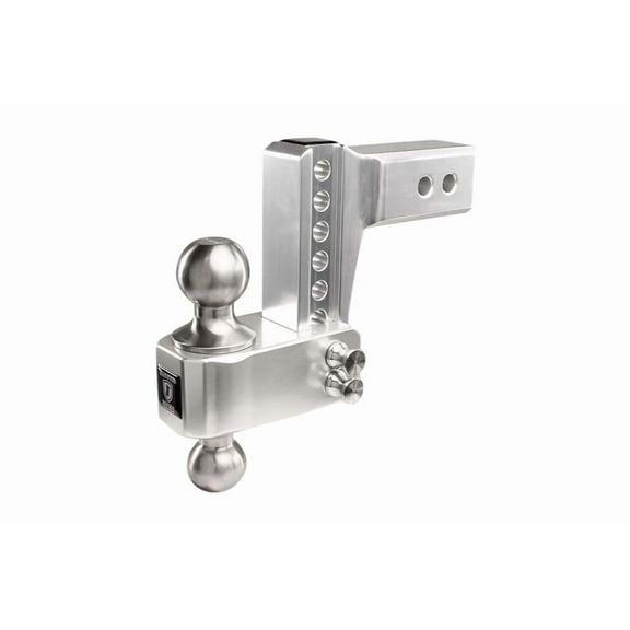 2.5" Aluminum Medium Duty 4" Drop/Rise Hitch - Stainless Steel Ball