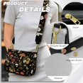 thumbnail image 5 of ZUXONGSY Mushroom Floral Print Shoulder Handbag for Women Lightweight Crossbody Purse Mini Satchel with Adjustable Wide Strap for Shopping Business, 5 of 7