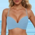 thumbnail image 2 of Women's Swimwear Tankini Set Underwire Push Up Bikini Top with Stainless Steel Hooks Full Coverage Bathing Suit Tied Back Design, 2 of 5