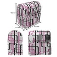 thumbnail image 4 of Geometric Stand Mixer Cover, Sixties Inspired Wavy Lines Vibrant Image Curved Stripes Funky Pattern, Kitchen Appliance Organizer Bag Cover with Pockets, 5 Quarts, Hot Pink White Black, by Ambesonne, 4 of 4
