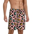 thumbnail image 2 of Kdxio Leopard Print Mens Sleep Shorts Bottoms Soft Comfy Pajama Wear Pants with Drawstring Pockets, 2 of 7