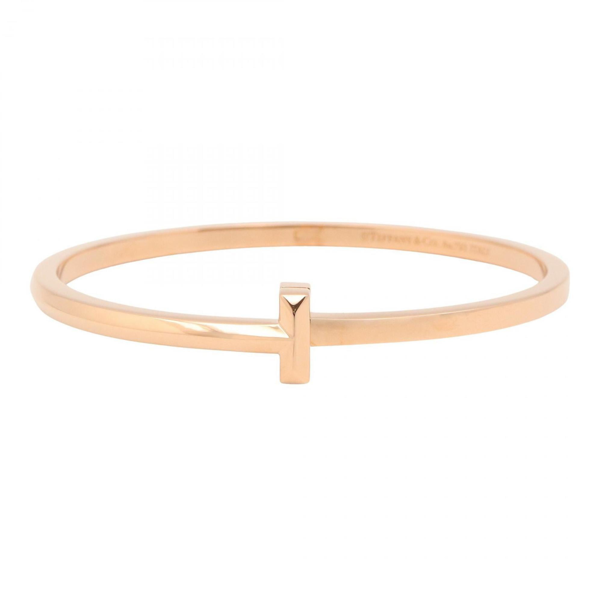 Pre-Owned Tiffany & Co. T-One Narrow Hinge Bangle, 18K Pink Gold, for Men and Women. (Good)