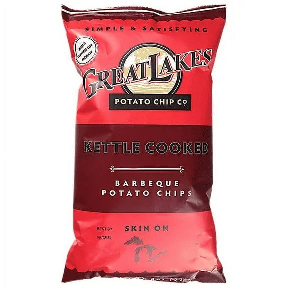 Great Lakes Barbeque Kettle Cooked Potato Chips, 8 oz. Bags , 3-Pack