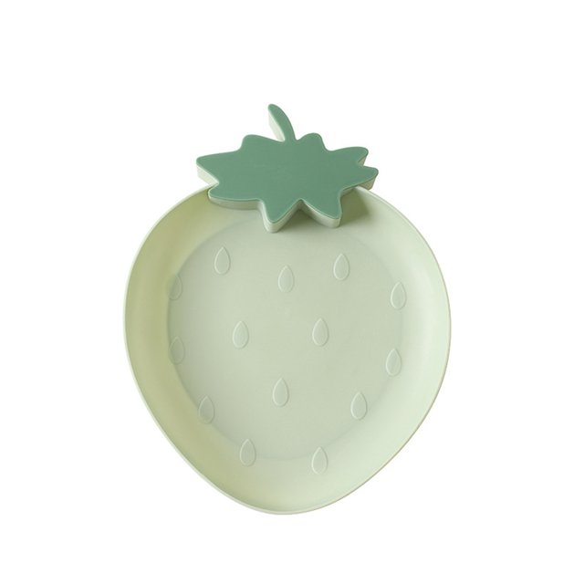 Trayknick Assiette à Fruits en Forme de Fraise Adorable Assiette Alimentaire en Plastique Colorée pour la Maison