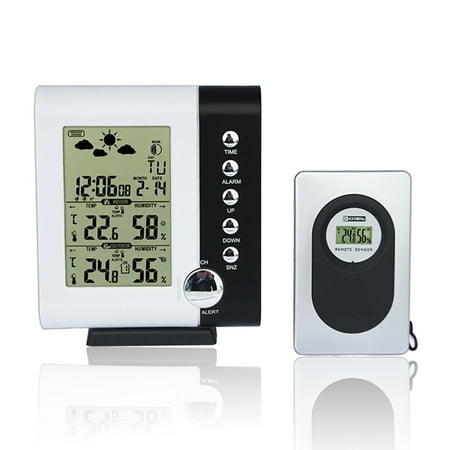 weather hygrometer thermometer humidity forecast lcd meter temperature clock wireless indoor outdoor