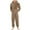 Khaki, variant on hotojiny Men's Hooded Onesie Pajamas Lightweight Fuzzy Fleece Lined Zip up Jumpsuit Winter Warm Long Pants One Piece Pjs Sleepwear