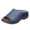 Blue, variant on Clearence Women's Vintage Leather Wedge Sandals Hollow Round Toe Slingback Design Rubber Sole Non-Slip Flat Heel Summer Casual Outdoor Walking Shoes Arch Support Comfort