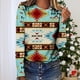 thumbnail image 1 of ICHUANYI Liquidación Mujer Casual Manga Larga Impresión Cuello Redondo Suelta Camiseta Blusa Tops ICHUANYI WER202308253719, 1 of 5