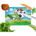 thumbnail image 2 of Cow riding Bicycle Glass Cutting Board Large, 2 of 2