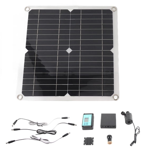 Xirurus 50W Solar Water Pump Kit with 22W Pump, Battery Box, Timer Controller, DC12V – Solar‑Powered Garden Irrigation System