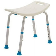 AquaSense Adjustable Bath and Shower Chair with Non-Slip Seat, White