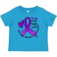 thumbnail image 3 of Inktastic Love, Care, Cure Cystic Fibrosis Awareness Purple Ribbon Boys or Girls Baby T-Shirt, 3 of 5