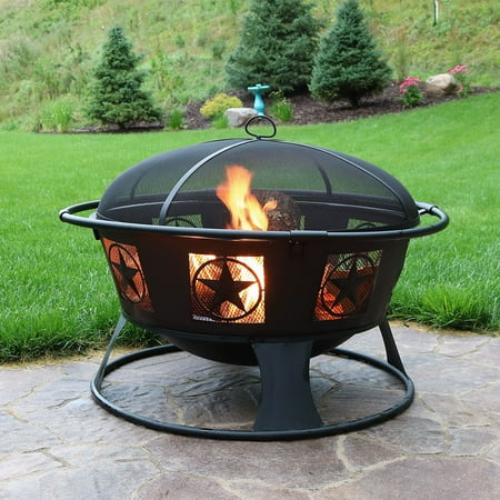 Sunnydaze Endless Nights Large Wood Burning Fire Pit With Spark