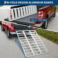 thumbnail image 4 of QinaQin Snowmobile Loading Ramp, Aluminum Three-Fold Ramp, 1800 Lb Load Capacity, with Wide Ski Rails, Suitable for Motorcycles, Atvs, Multi-Purpose Vehicles, Etc, 4 of 8