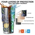 thumbnail image 7 of 30oz Pioneer Flower Tumblers Stainless Steel Tumbler with Lid and Straw,Vacuum Insulated Double Wall Travel Tumbler Cups Mug with Cleaning Brush for Coffee,Tea, 7 of 7