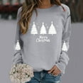 thumbnail image 2 of Womens Sweatshirt Christmas Long Sleeve Crewneck Casual Print Pullover Tops, 2 of 5