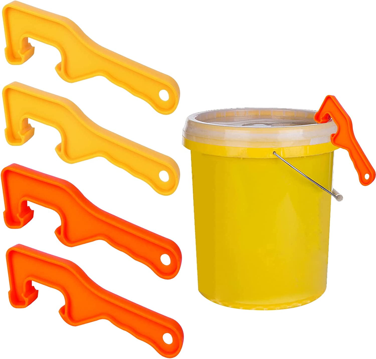 Bucket Opener, 4 PCS Plastic Bucket Wrench 5 Gallon Paint Can Lid