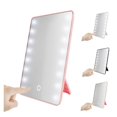 thumbnail image 2 of 16 LEDs Desktop Cosmetic Mirror Touch Screen Dimmable Makeup Mirror With Light Battery Operated Vanity Mirror With Stand ,Widely Use, 2 of 7