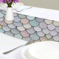 thumbnail image 4 of Yayeee Table Runner 70 inches Long Home Kitchen Dinning Party Decoration, Light Blue Shimmering Pattern, 4 of 7