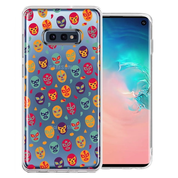 MUNDAZE For Samsung Galaxy S10e Lucha Libre Masks Design Double Layer Phone Case Cover