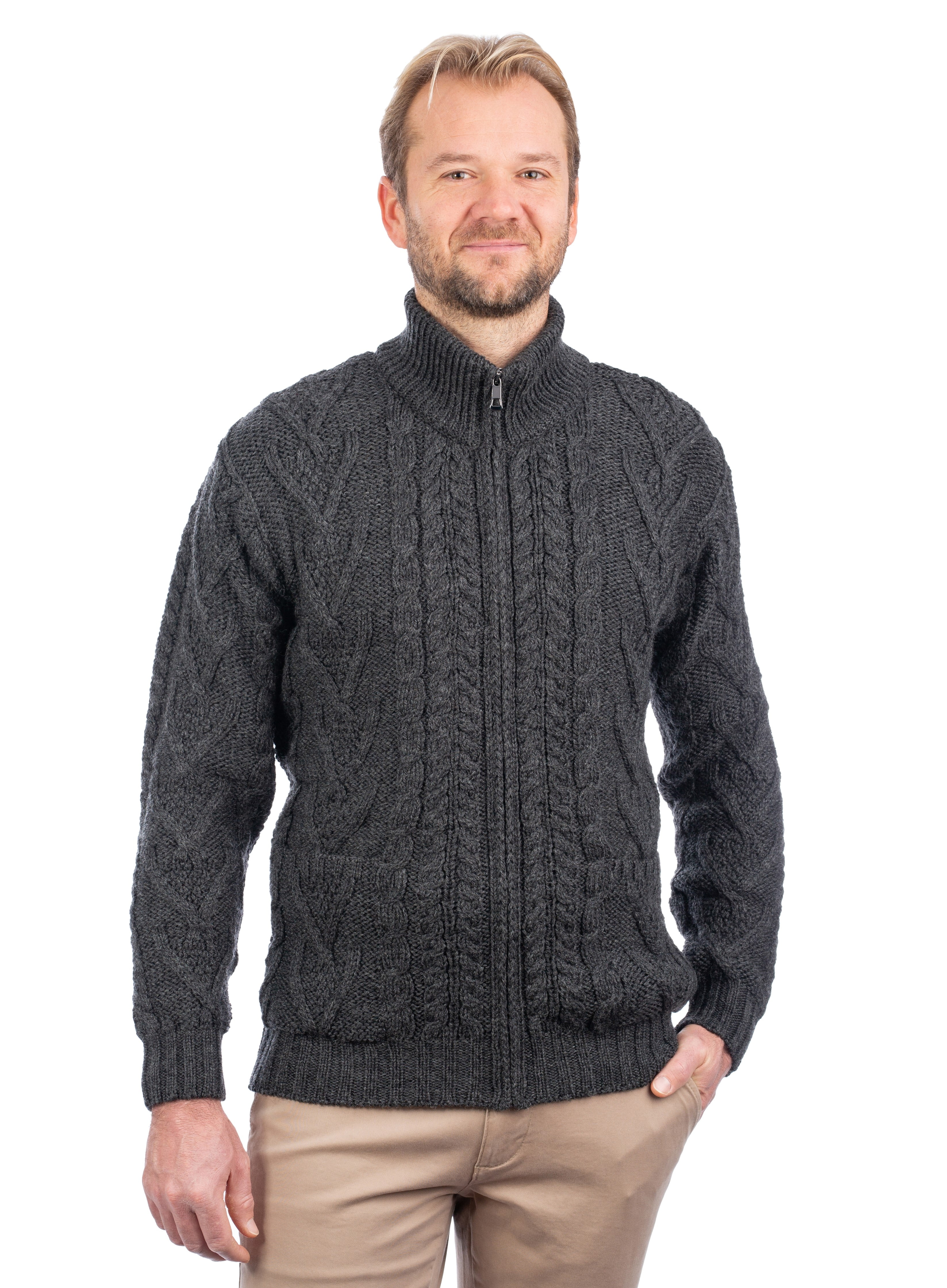 cable knit coatigan