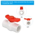 thumbnail image 4 of REGALWOVEN Ball Valve Threaded Shut-off Valve with Easy to Rotate Handle for Water Flow Control G1 White, 4 of 6