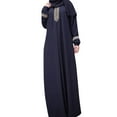 thumbnail image 1 of Robe Maxi Abaya à Imprimé pour Femmes Grande Taille Jilbab Musulmane, Caftan Décontracté, Longue Robe, 1 of 6