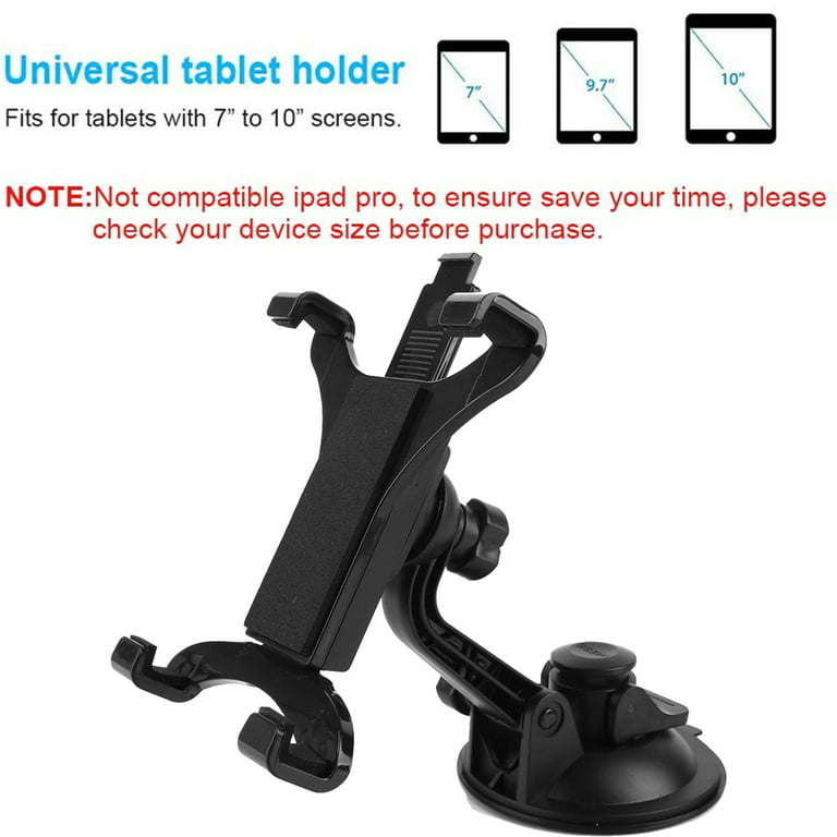 Car Dashboard Tablet Mount for Truck, Super Sticky Suction Cup Tablet  Holder with Telescopic Arm, Dash Windshield