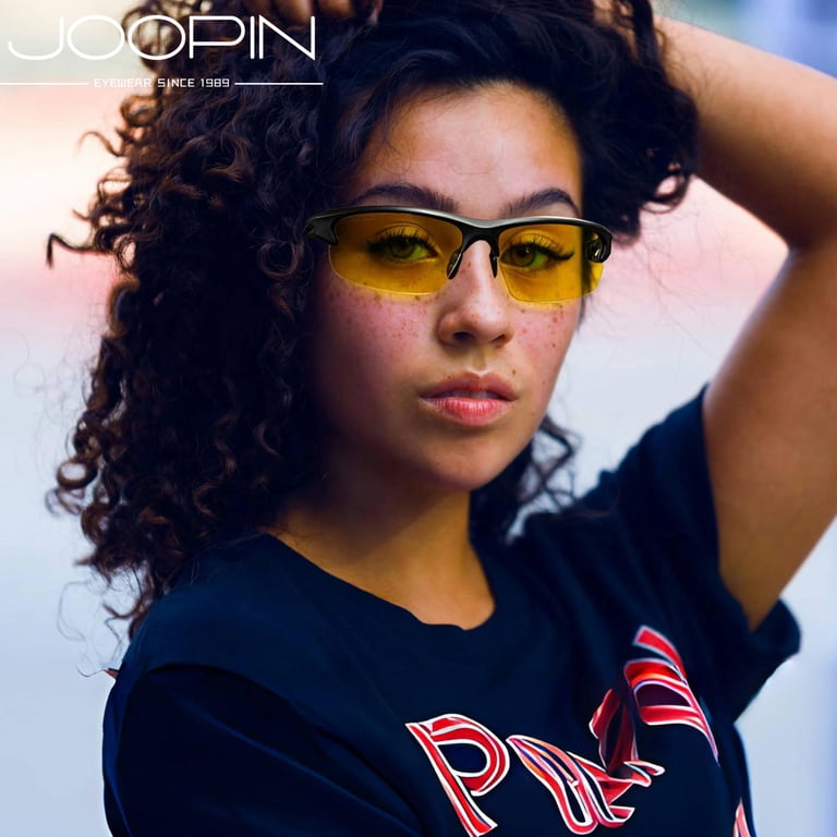 Joopin Night Driving Glasses, Yellow Wrap Around UV400 Lens photo 2
