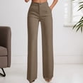 thumbnail image 2 of WERYOUNG Casual Straight Leg Pants For Women High Waist Dress Pants With Flowy Drapery Elastic Waistband For Everyday Wear Trendy Bottoms S, 2 of 4