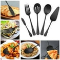 thumbnail image 5 of Vesteel 45 Pieces Black Silverware Set with Serving Utensils, Stainless Steel Modern Flatware Cutlery Set for 8, Eating Utensils Tableware Include Forks Knives Spoons, Mirror Polished, 5 of 7