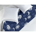 thumbnail image 2 of Boho Art Bed Runner, Crescent Shape Moon and Sun Hippie Bohemian Style of Drawing Boho Midnight, Decorative Accent Bedding Scarf for Hotels Homes & Guest Rooms, King, Night Blue White, by Ambesonne, 2 of 3