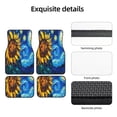 thumbnail image 5 of Xecao Sunflower Starry Night Vibes Print Car Foot Mat Set of 4 Pieces Neoprene All-Weather Dust-Proof Stain-resistantCar Interior Decorative mats Non-Slip Mats, 5 of 6