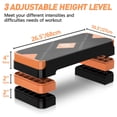 thumbnail image 5 of gYMMAgE Paso de ejercicio aeróbico Paso a paso aeróbico ajustable para ejercicio Plataforma de paso para subir 265 pasos con elevadores de altura ajustables 4A 6A 8A Mujeres Gimnasio en casa cardio Fi, 5 of 5