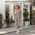 thumbnail image 6 of Feekit Women's 2-Piece Yoga Set, Built-In Bra Tank and High-Waist Leggings, 6 of 8