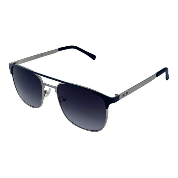 Guess Smoke Gradient Lens Unisex Square Metal Sunglasses, Blue
