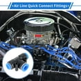 thumbnail image 2 of Unique Bargains Push to Connect Air Fittings 5/16"x3/8"x5/16" T Type Reducing Air Line Quick Connector Plastic 6 Pcs Blue Black, 2 of 7