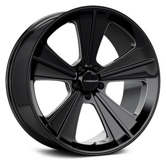 20" Vision 327 Missile Black Milled Spoke Wheel 20x11 5x4.5 50mm Muscle Car Rim