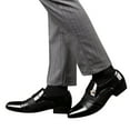 thumbnail image 2 of Entyinea Leather Shoes Classic Mens Oxfords Formal Business Leather Shoes,Black 44, 2 of 5