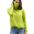 thumbnail image 1 of Haut de Protection Solaire pour Femmes, Chemise à Manches Longues Couleur Unie Bloquant les UV avec Masque Facial pour Activités Extérieures et Randonnée, 1 of 5