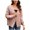 Rose Gold, variant on Lovskoo Cardigan Sweaters for Women Open Front Trendy Daily V Neck Long Sleeve Knit Coat Oversized Winter Outerwear Tops Beige