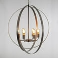 thumbnail image 2 of Yosemite Home Decor Tira 6-Light Metal Orb Chandelier in Satin Nickel, 2 of 5