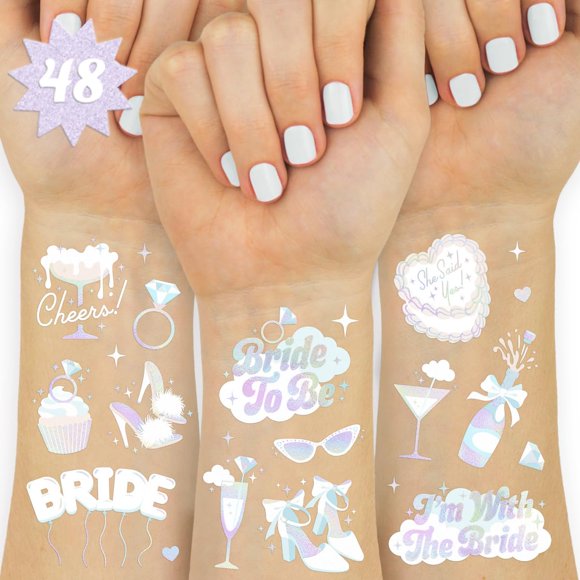 Tatuajes temporales xo, Fetti Iridiscent Bachelorette x48
