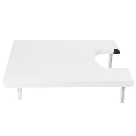 KAKOWELY 1Set Sewing Machine Extension Table White Plastic for Large Work Area Adjustable Legs Easy Installation