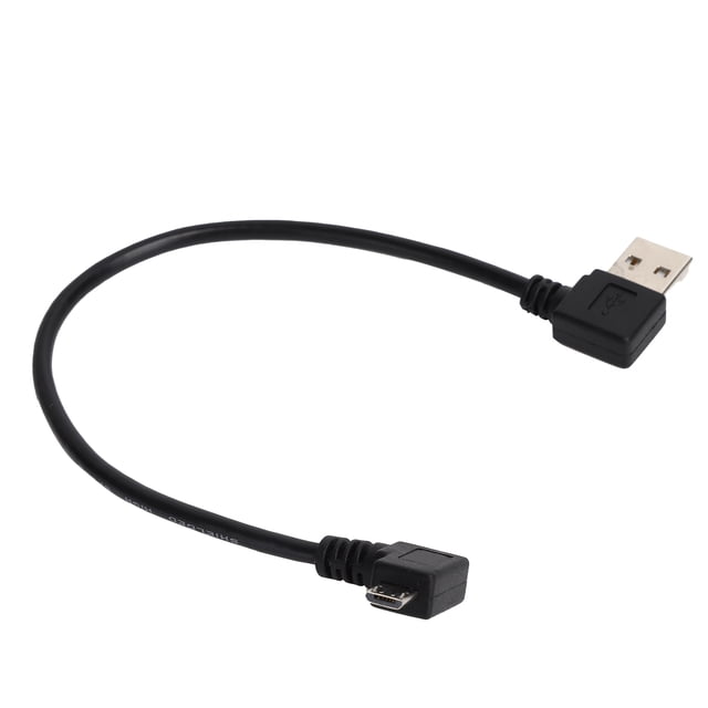 LAFGUR Right Angle Cable,Adapter Cable,USB‑A To Micro USB Male Data Cable Right Angle Connection Adapter Cable 24cm Black