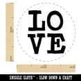 thumbnail image 2 of Love Text Stacked Self-Inking Rubber Stamp Ink Stamper - Fuchsia Ink - Medium 1 Inch, 2 of 7