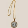 thumbnail image 2 of Walking Liberty Half Dollar Gold Tone Necklace, 2 of 2