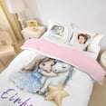 thumbnail image 2 of Metsweet Watercolor Magic Horse Duvet Cover Queen, Dreamy Princess Unicorn Queen Bedding, Blue White,Pink Reversible,3-Piece,1 Duvet Cover and 2 Pillowcases, 2 of 6
